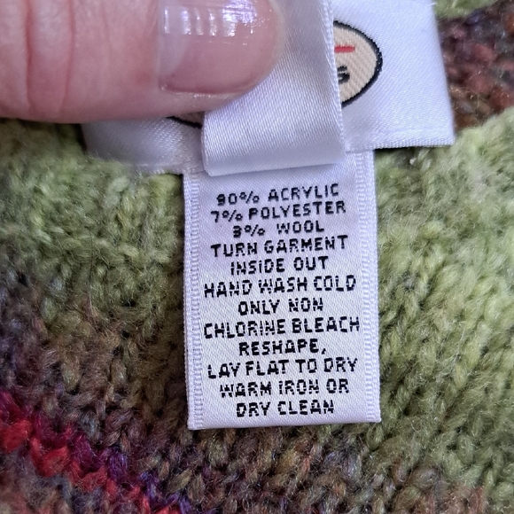 Talbots Multicolor Swirl Crew Neck Sweater - Picture 3 of 3